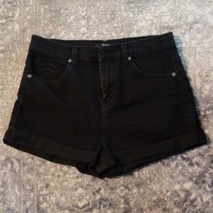 Black Denim Shorts